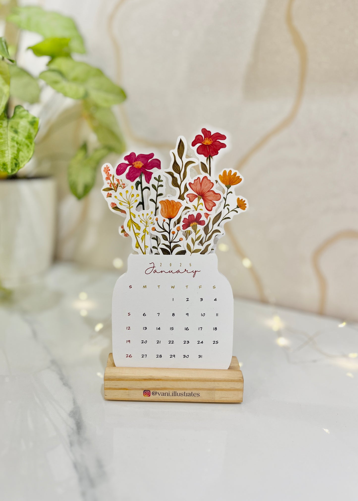 Blooms in time - Desk Calendar