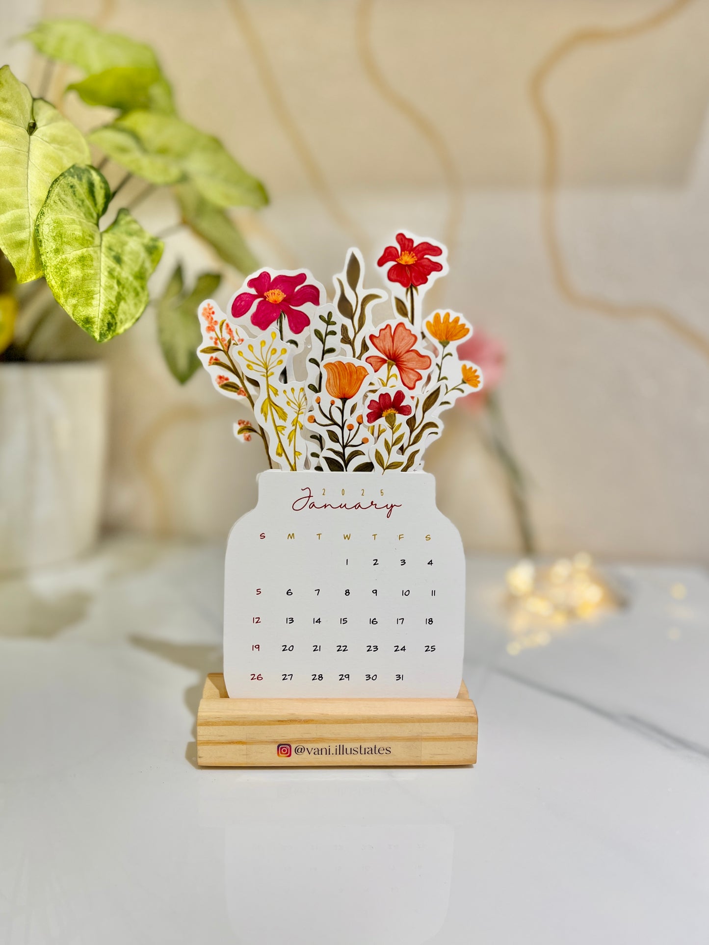 Blooms in time - Desk Calendar